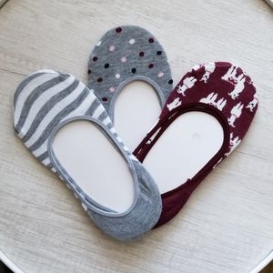 Set of 3 No Show Socks